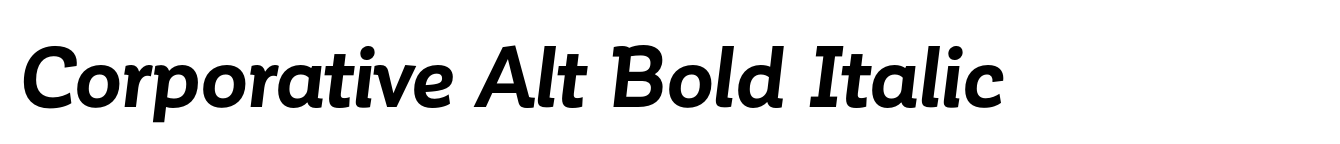 Corporative Alt Bold Italic